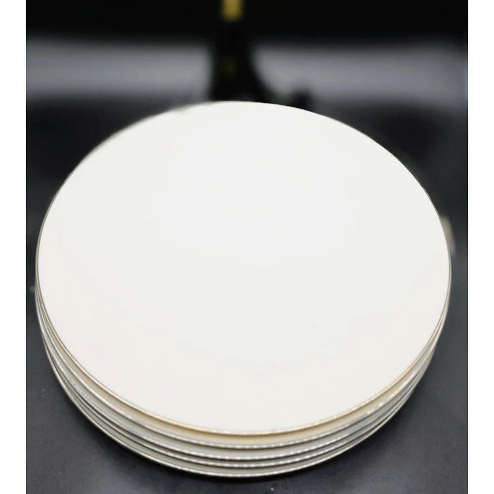 Set/5 Lenox Dinner Plates X 303P Coupe Style Olympia Platinum Edge 10.25